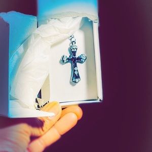 Crystals filled Rosary still boxed